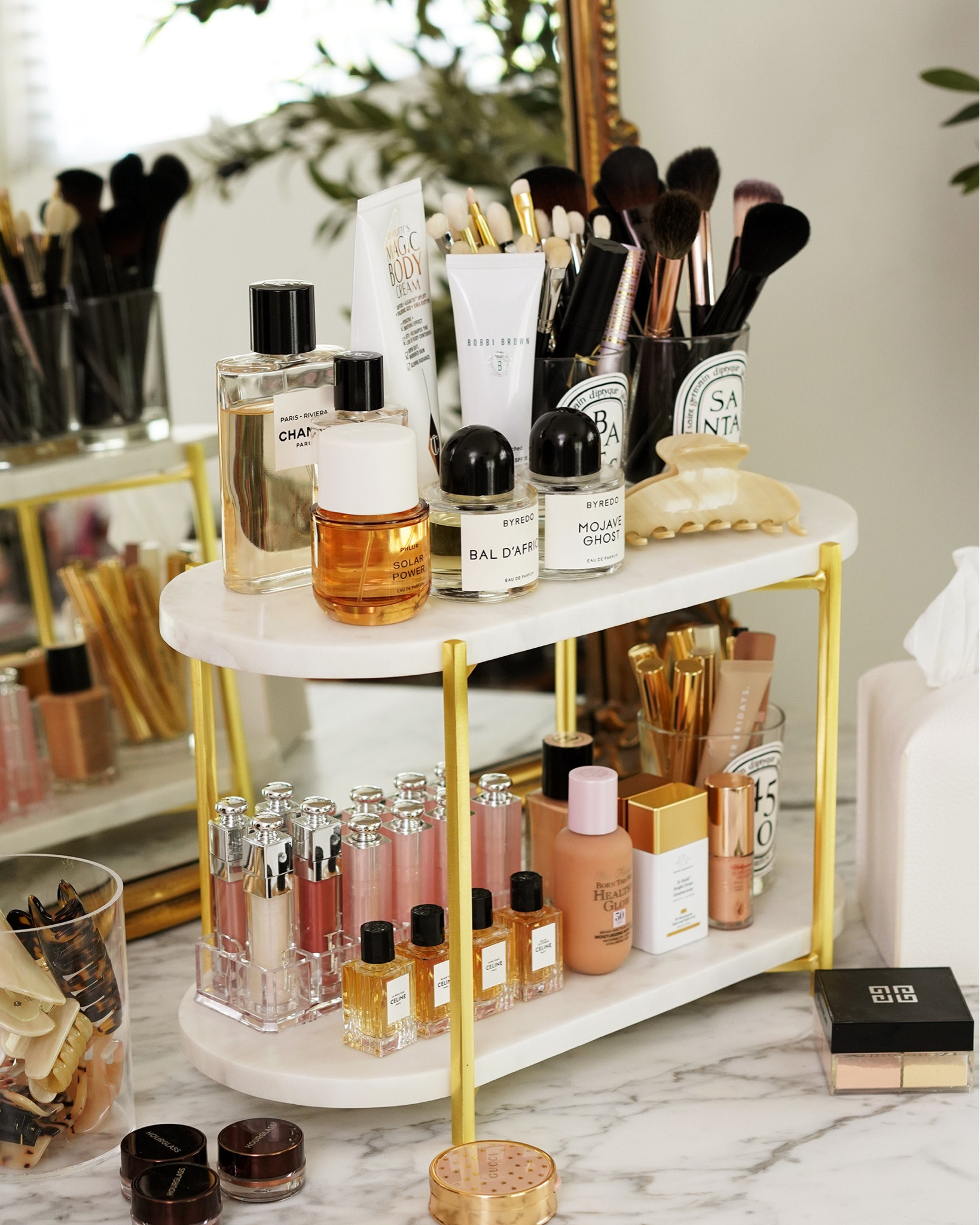 Madison Marble & Brass 2 Tier Cake Stand as beauty display

#LTKbeauty #LTKhome #LTKFind