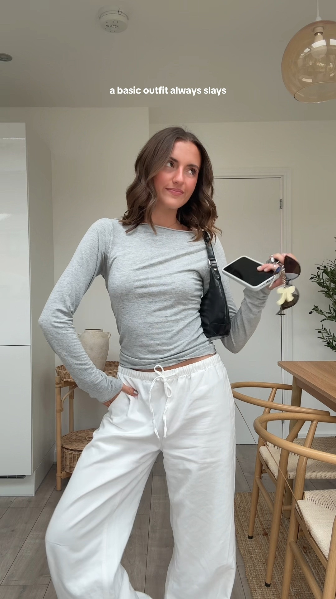 basic comfy outfit 🩶 

h&m boat neck grey top, white linen trousers, adidas black sambas, rhode phone case, clean girl spring outfit

#LTKspring #LTKstyletip #LTKuk
