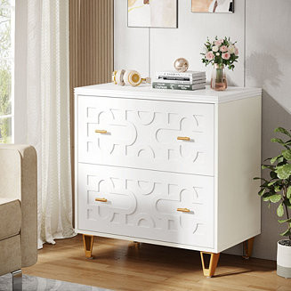 Tribesigns 2-Drawer Lateral File Cabinet, Modern White Filing Cabinet for Legal/Letter/A4 Size, L... | Macy's