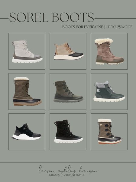 Winter boots for the entire family! Midwest winters are cold and snowy, so having good snow boots is a must. Sorel is up to 25% off select boots right now including most of these picks for the entire family. Great holiday gifts too! 

#LTKsalealert #LTKSeasonal #LTKGiftGuide