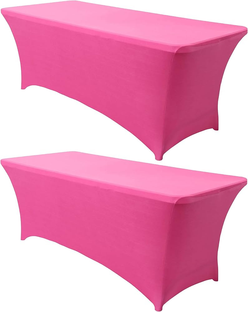 Obstal 6ft Stretch Spandex Table Cover for Standard Folding Tables - Universal Rectangular Fitted... | Amazon (US)