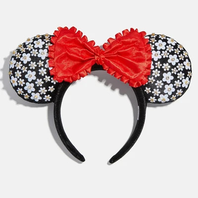 Disney Minnie Mouse White Floral Ears Headband - Minnie Mouse White Floral Ears | BaubleBar