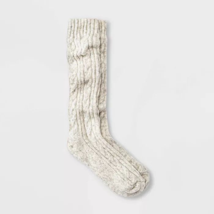 Women's Cozy Cable Lounge Extended Crew Socks - Universal Thread™ 4-10 | Target