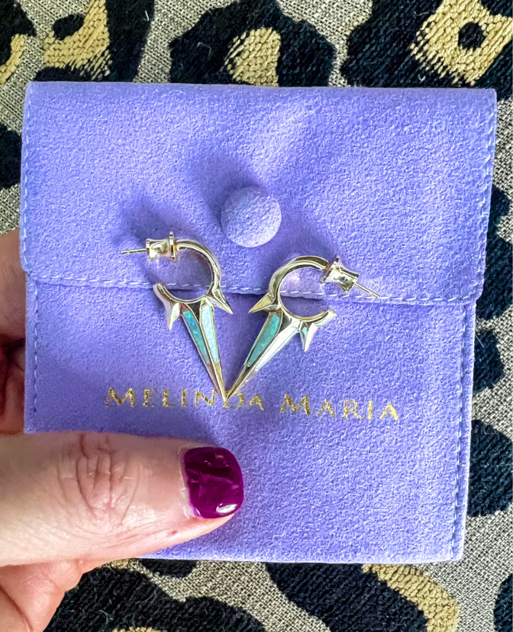 Blue opal earrings 