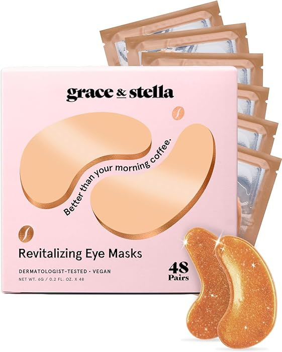 grace & stella Caffeine Under Eye Patches - Awakening Eye Patches for Puffy Eyes and Dark Circles... | Amazon (US)
