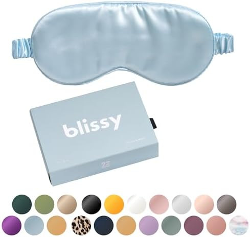 Blissy Silk Sleep Mask - Eye Sleeping Mask for Women & Men for Total Blackout - 100% Pure Mulberr... | Amazon (US)