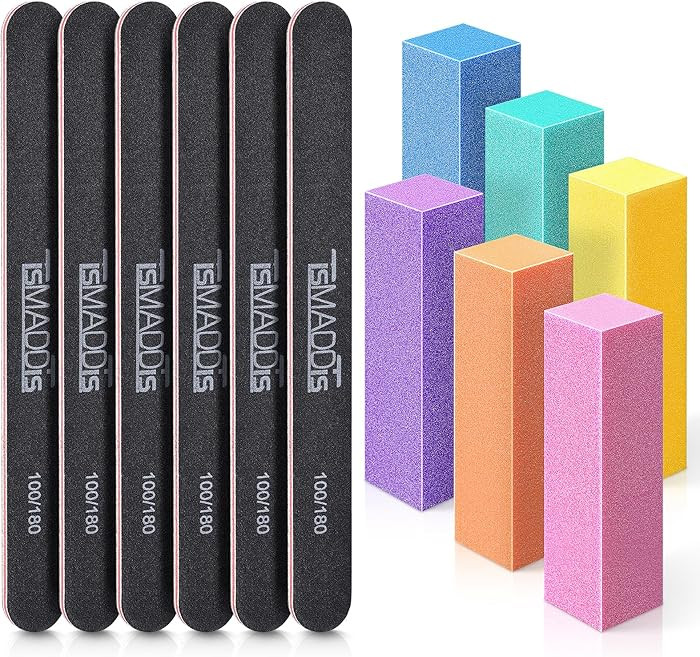 TsMADDTs Nail Files and Buffers, Professional Manicure Tools Kit Rectangular Art Care Buffer Bloc... | Amazon (US)