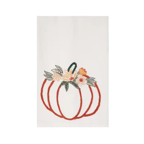 C&F Home Autumn Botanical Pumpkin Floral 100% Cotton Handtowel in Beige at Nordstrom | Nordstrom