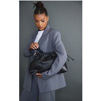 Black Draw String Slouchy Clutch Bag | PrettyLittleThing UK