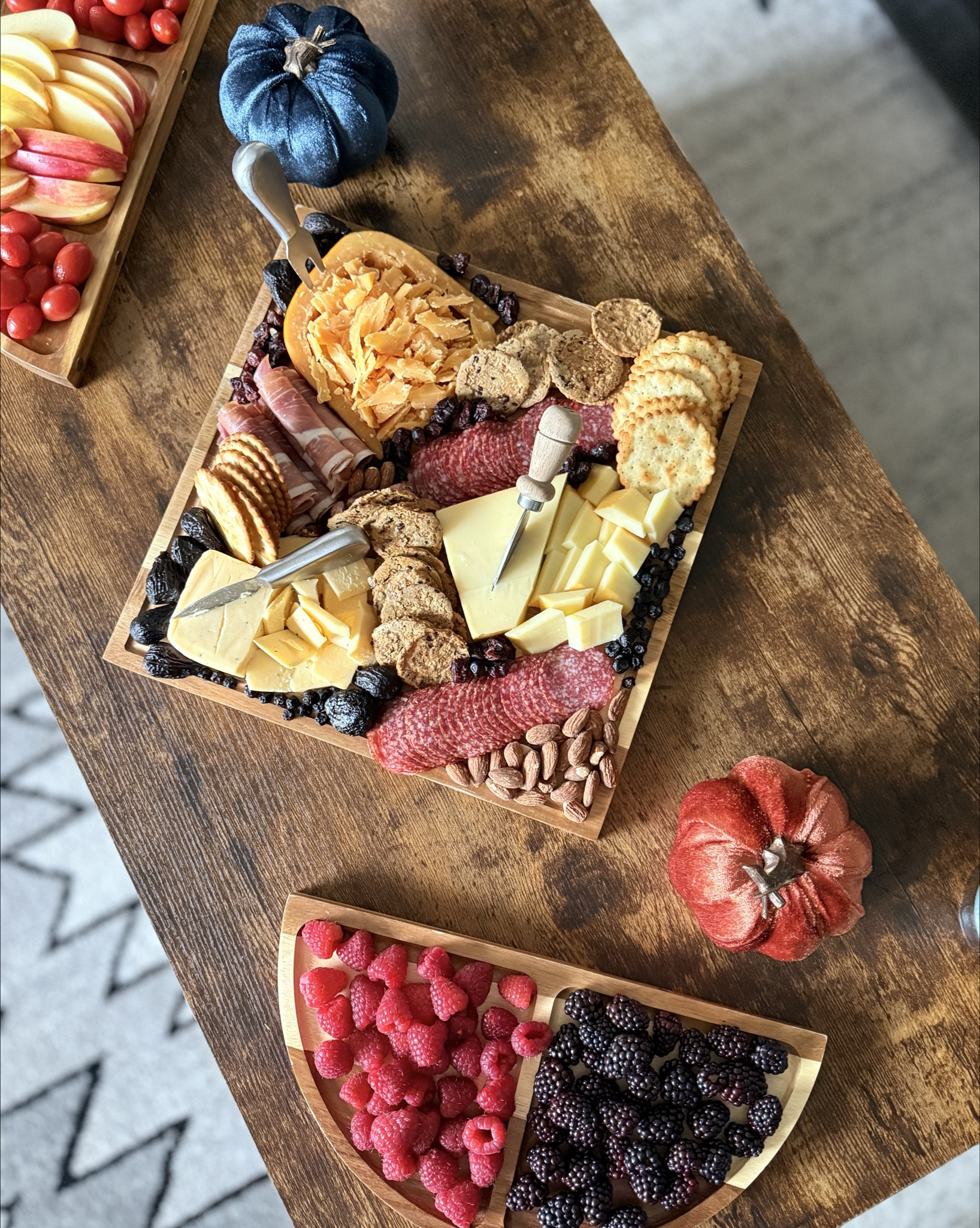 This magnetic charcuterie board is perfect for hosting! #gifted

You can put it all together to create one big board, or detach the sides and use them separately.

(Just don’t try to pick up the board when they are all put together or the sides will fall off! The magnets aren’t quite strong enough to hold the weight with food on.)

Still, it makes for a beautiful serving piece. And would also make a lovely hostess gift!

This product was gifted to me by Amazon in exchange for my honest review.


#LTKHome #LTKFindsUnder50 #LTKfoodie