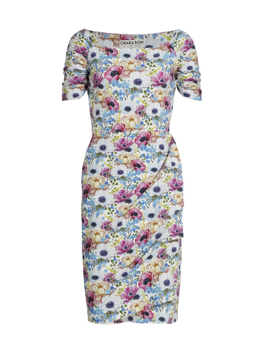 Vissia Gathered Floral Dress | Saks Fifth Avenue