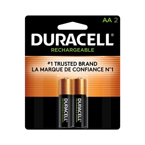 Duracell Rechargeable AA Batteries, 2 Count Pack, Double A Battery For Long-lasting Power, All-Purpose Pre-Charged Battery For Household And Business Devices | Amazon (US)