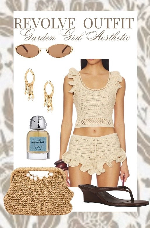 Soft neutral textures and effortless summer styling 🤍 This crochet set from Revolve is the perfect garden-girl aesthetic look for warm days, resort getaways, and chic summer outings. I styled it with woven accessories, gold jewelry, and classic sunglasses for an elevated coastal European vibe. The ultimate neutral summer outfit for vacation, brunch, or a garden party.
revolve outfit, crochet set, neutral summer outfit, garden girl aesthetic, resort wear, vacation outfit, european summer style, woven bag, gold jewelry outfit, chic summer style, summer fashion finds, elevated casual outfit


#LTKFestival #LTKgrwm #LTKootd