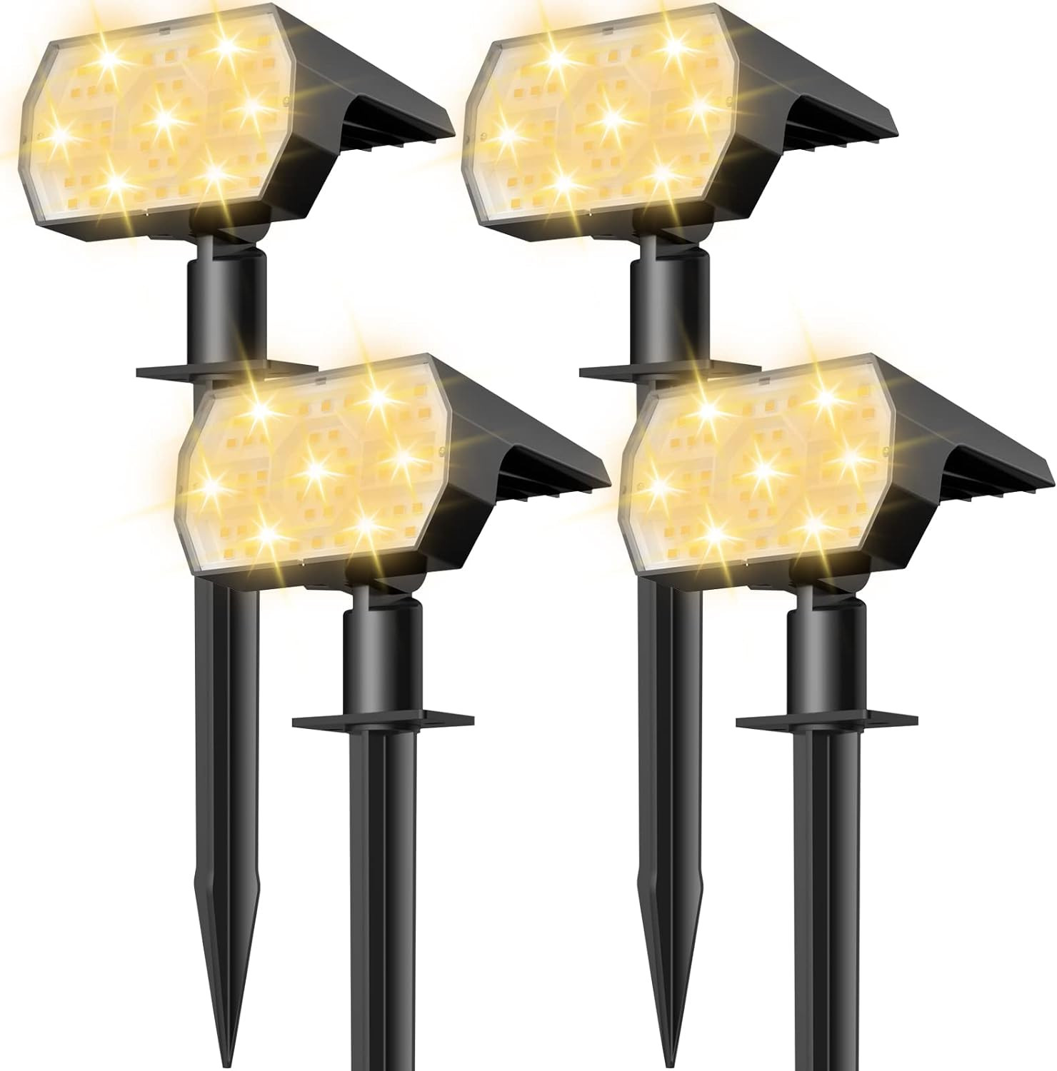 NYMPHY Solar Lights Outdoor Waterproof IP68, 56 LED 3 Lighting Modes Solar Powered Garden Yard Sp... | Amazon (US)