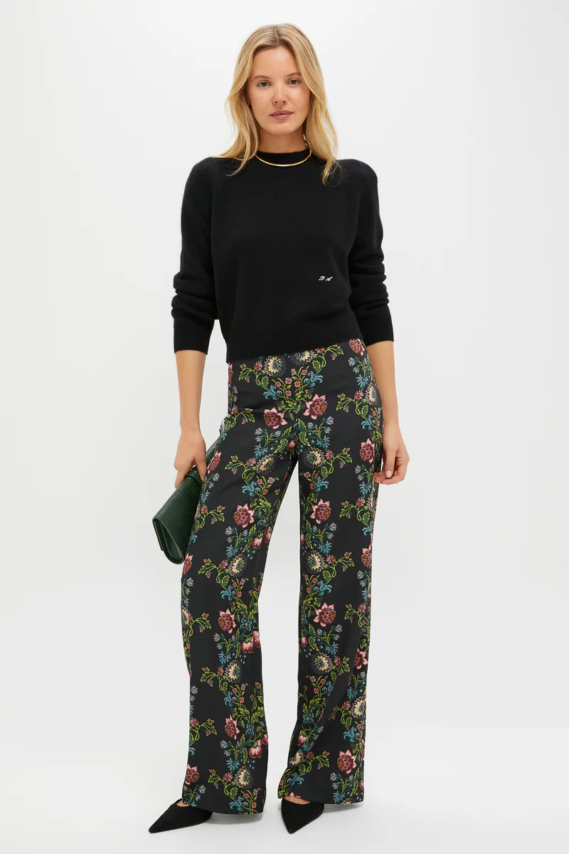Midnight Moonflower Drapey Twill Erin Pants | Tuckernuck (US)