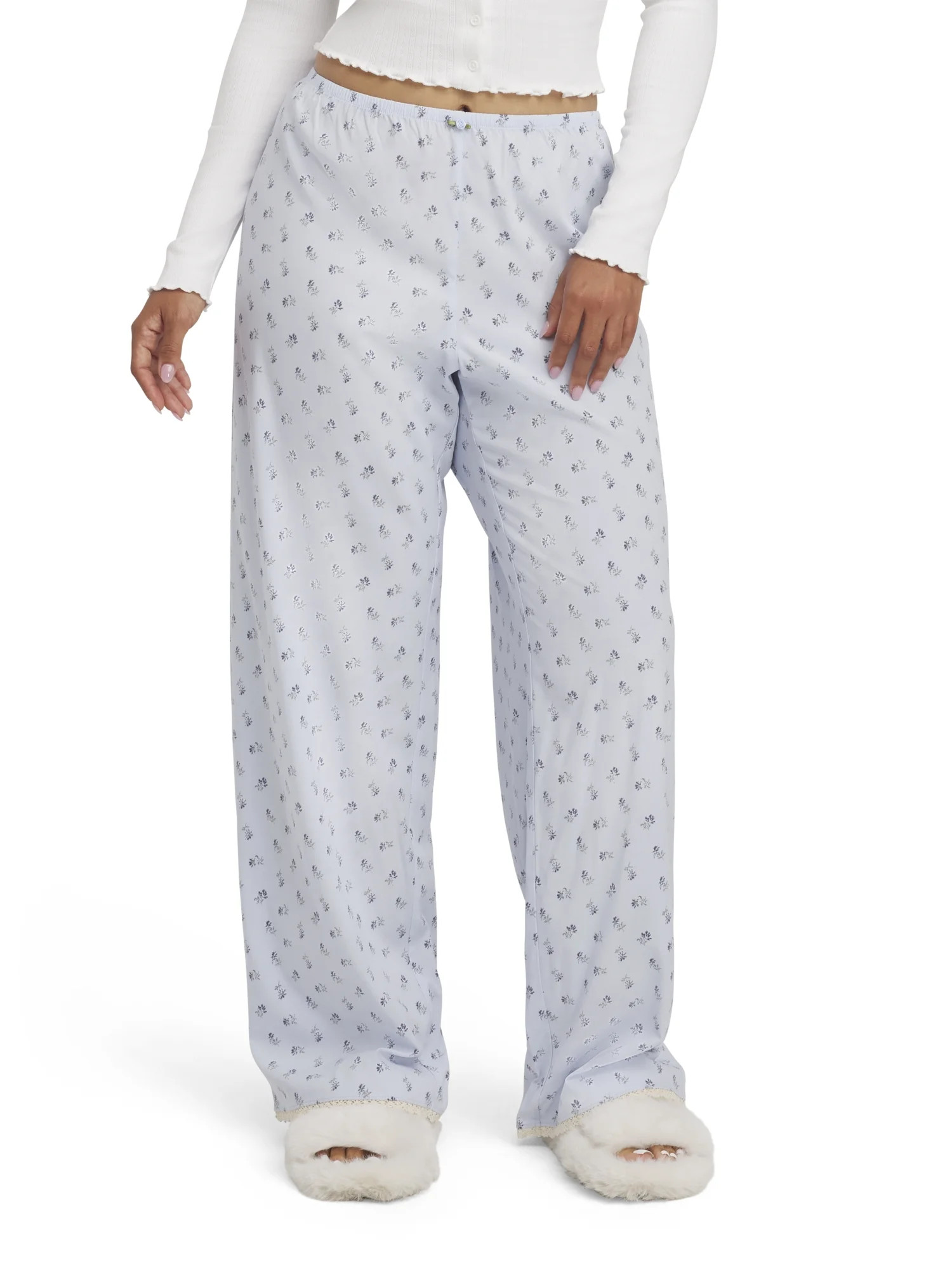 Mills by Millie Bobby Brown Women's Sleep Printed Rayon Pant with Lace Trim, Sizes XS-XXXL | Walmart (US)