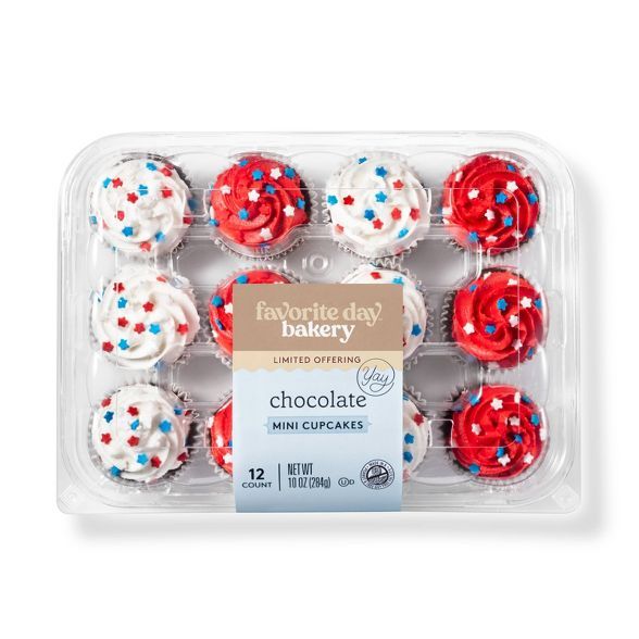 Patriotic Chocolate Mini Cupcakes - 12ct - Favorite Day™ | Target