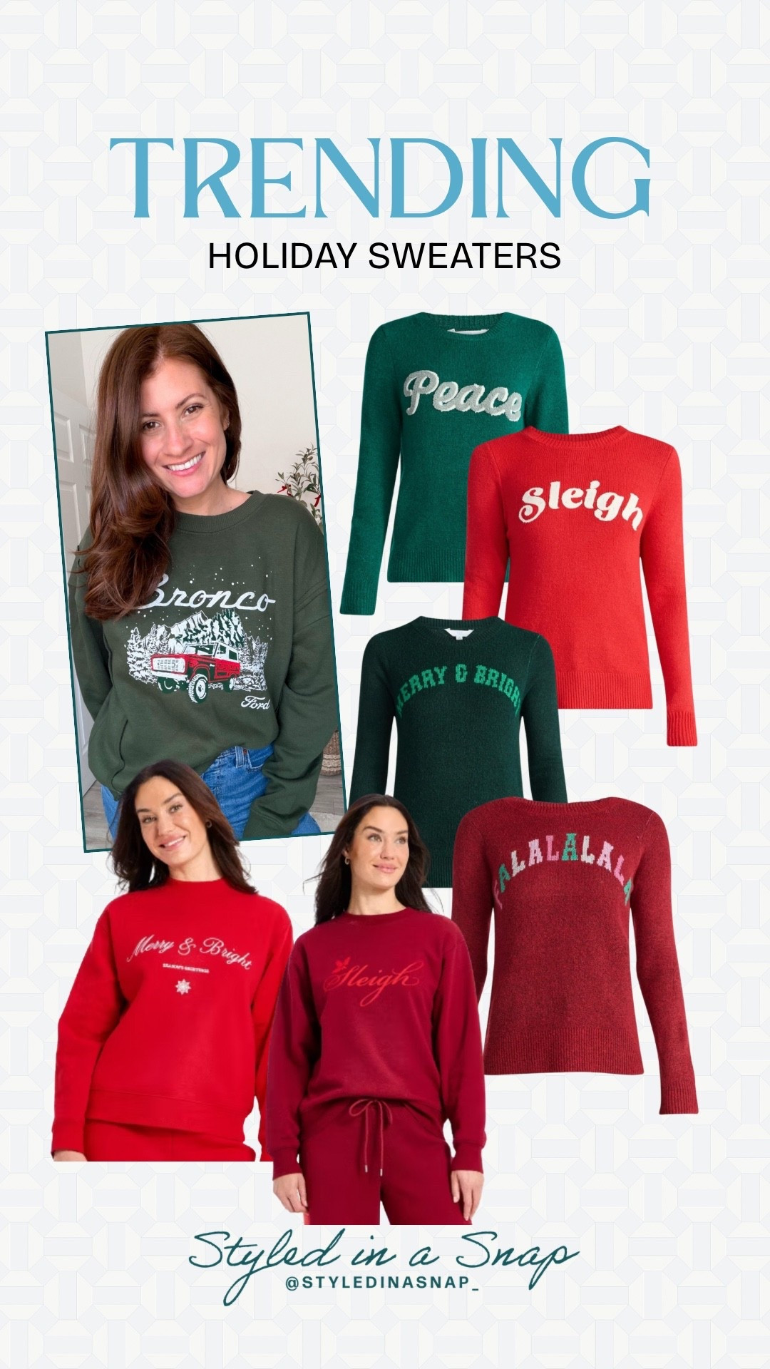 I can’t her over all the cute holiday sweaters I’ve found this year. They are so cute and the prices are good! If you are looking for a cute and affordable sweater, you have to check these out, they are selling fast!
Holiday sweater, graphic sweatshirts

#LTKOver40 #LTKHoliday #LTKSeasonal