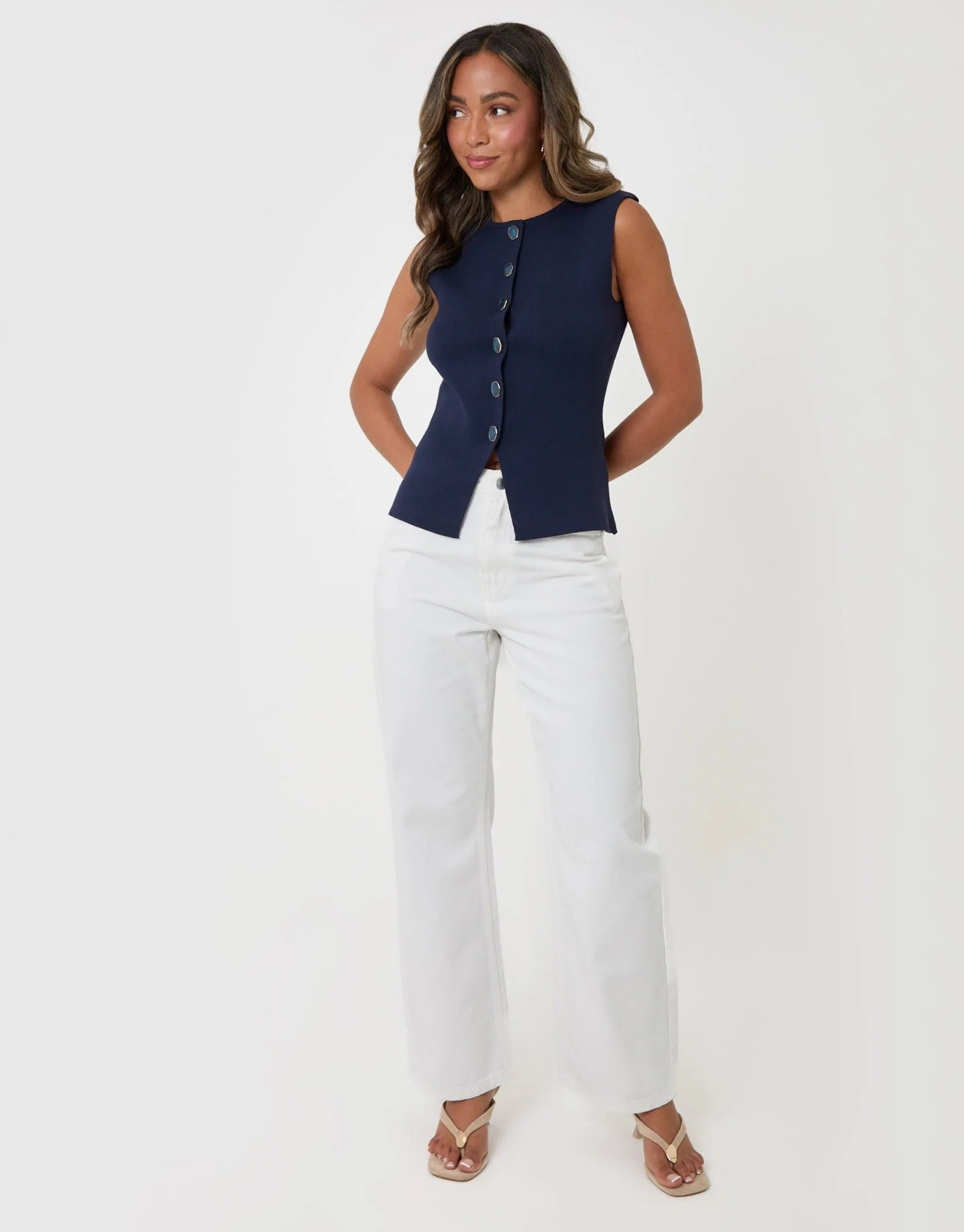 The Classic Straight Leg Jeans in White | Threadbare UK