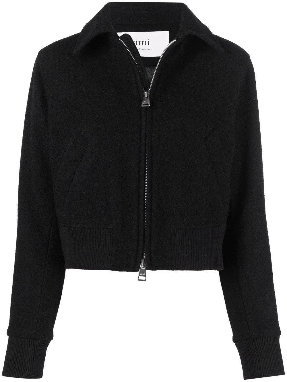 AMI Paris Cropped Padded Jacket - Farfetch | Farfetch Global