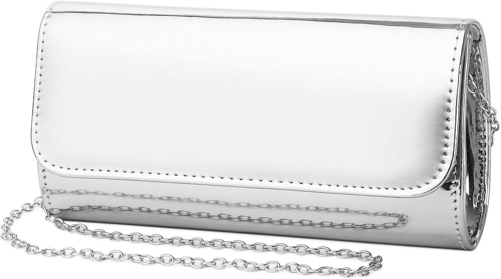Patent Leather Envelope Clutch for Women Stylish Evening Handbag with Detachable Chain, Perfect f... | Amazon (US)