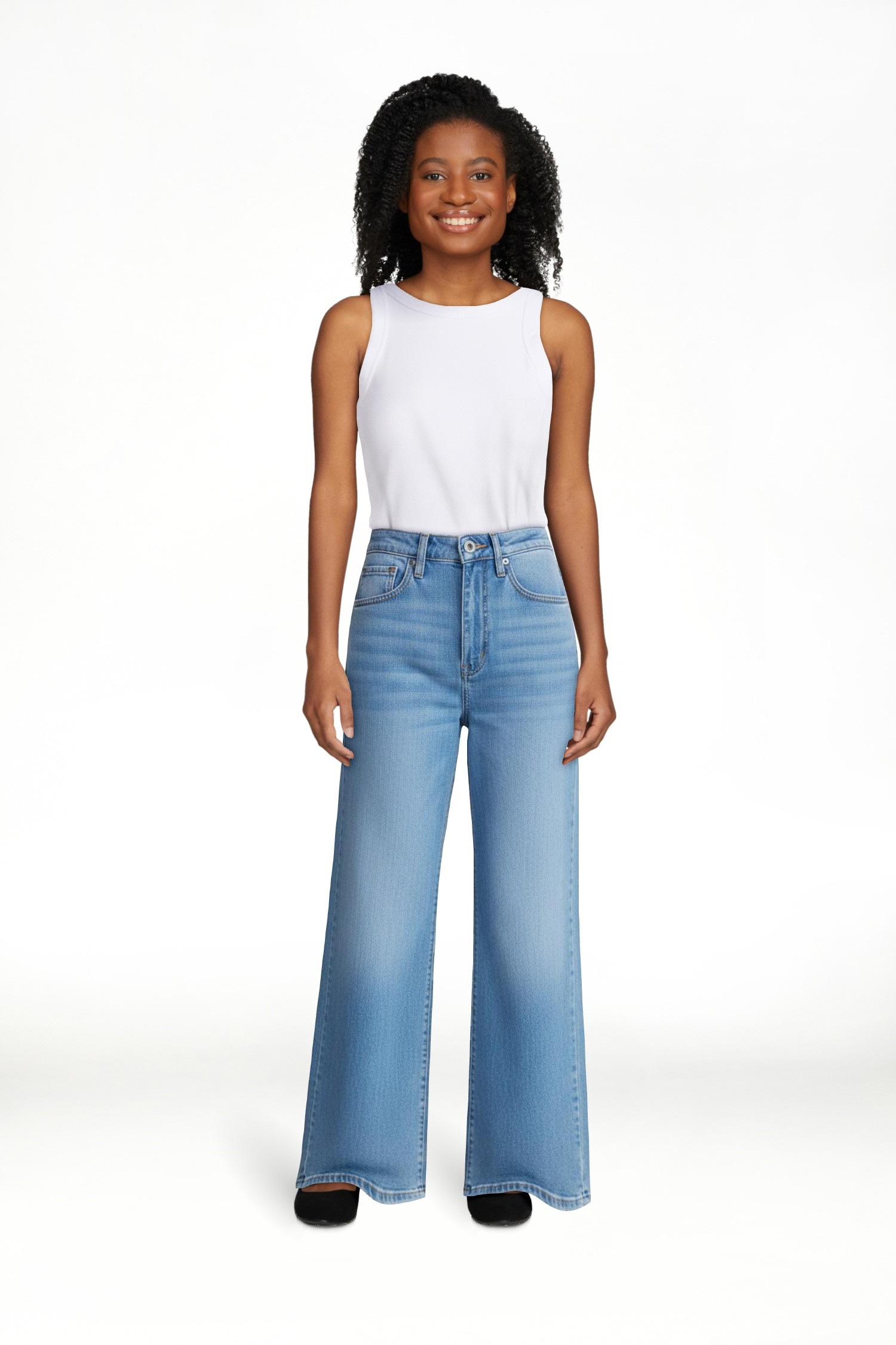 Free Assembly Women's and Women's Plus High Rise Cropped Wide Leg Jeans, Sizes 0-22W | Walmart (US)