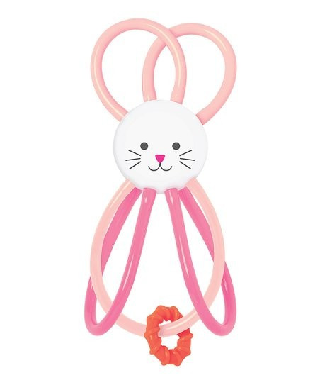 Pink Winkel Bunny Rattle & Teether Toy | Zulily