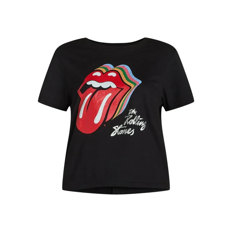 Rolling Stones Women's Graphic Tee with Short Sleeves, Sizes XS-XXXL - Walmart.com | Walmart (US)