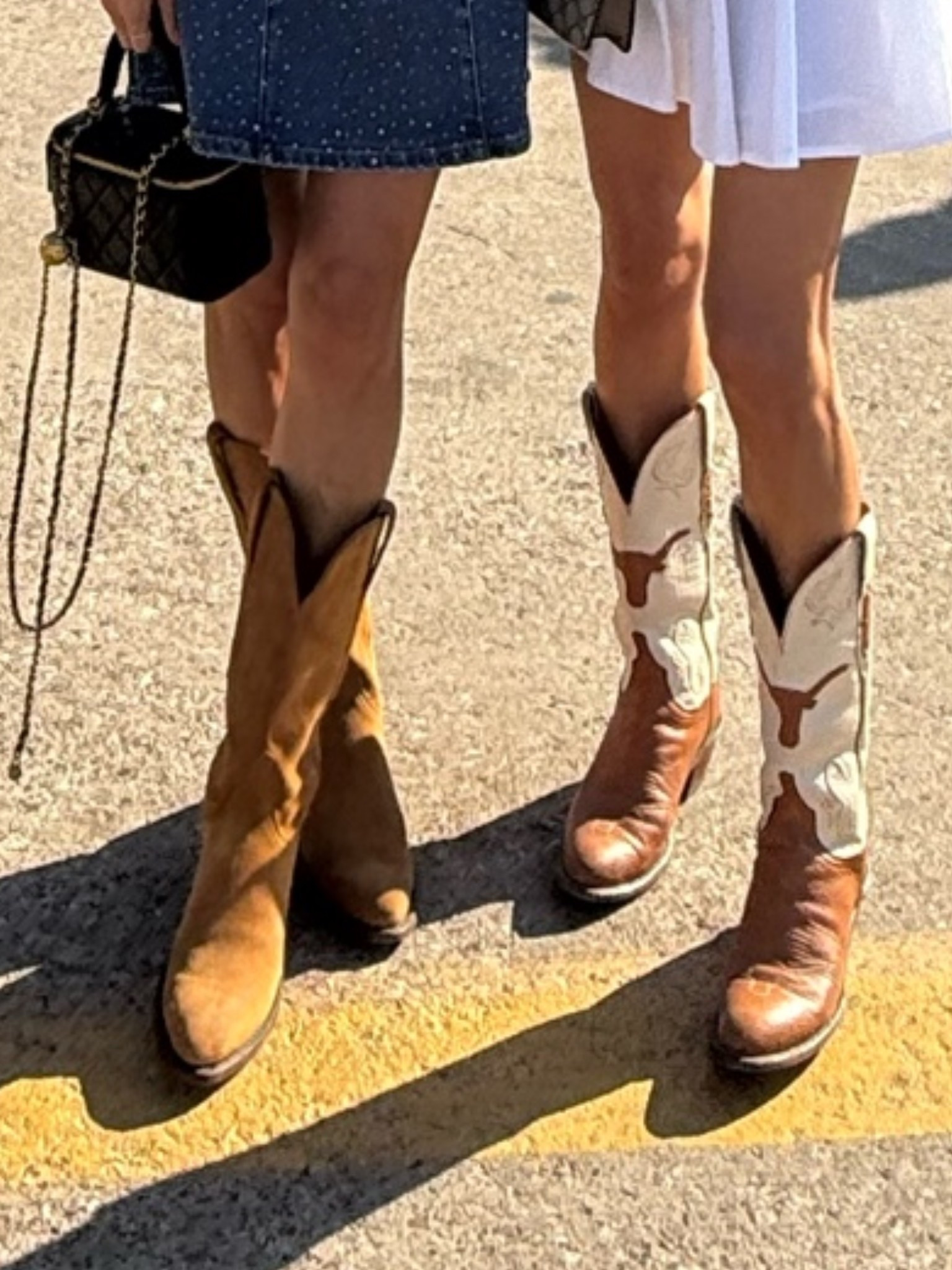 Both of our gameday cowboy boots. We’ve had for years and last forever