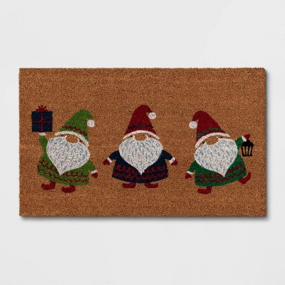 1'6"x2'6" Holiday Three Gnomes Door Mat Red - Wondershop™ | Target