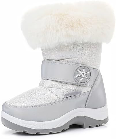 Apakowa Kids Girls Insulated Fur Winter Warm Snow Boots (Toddler/Little Kid) | Amazon (US)