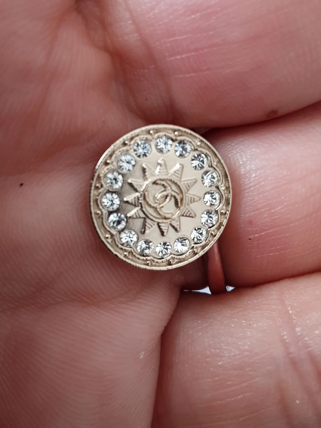 One Vintage Button 20 Mm or 08 Inch Crystals - Etsy | Etsy (US)