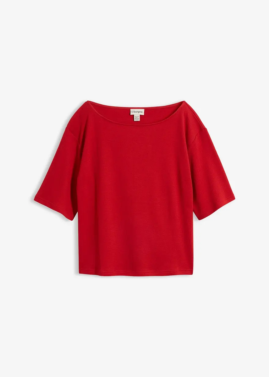Shirt aus Bio-Baumwolle in Waffeloptik | Bonprix DE