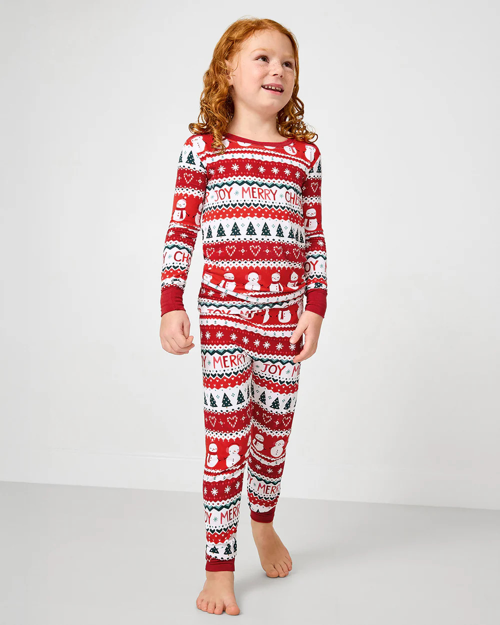 Festive Fair Isle Two-Piece Pajama Set | Little Sleepies