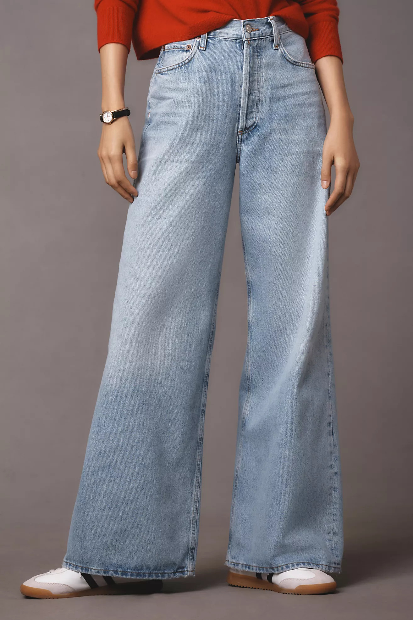 AGOLDE Dame High-Rise Wide-Leg Jeans | Anthropologie (US)