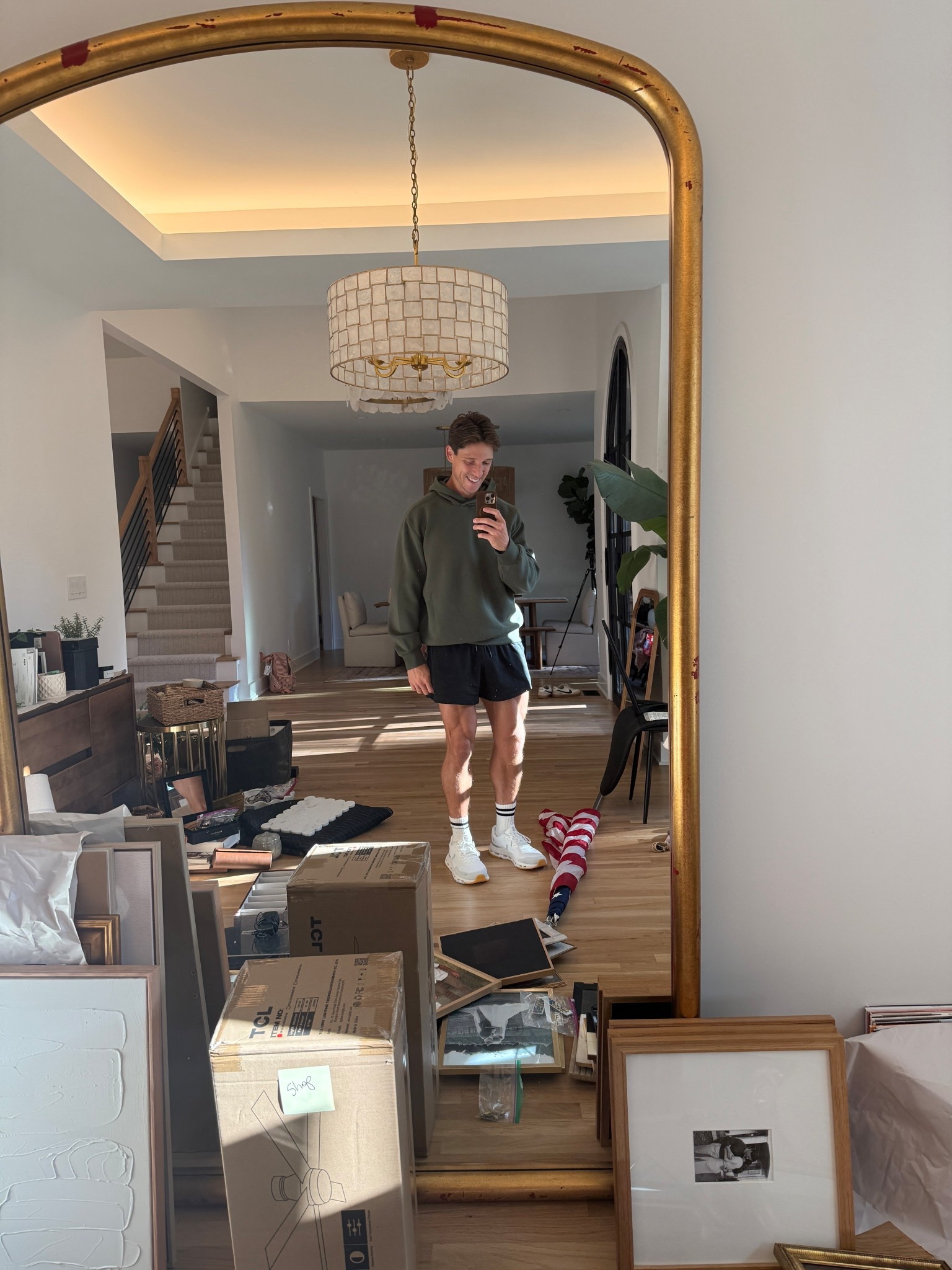 Still lots of unpacking left at the new house, but it’s feeling like more home every day! Currently living in my new balance shorts and this hoodie from VRST. 

#LTKFindsUnder100 #LTKSeasonal #LTKMens