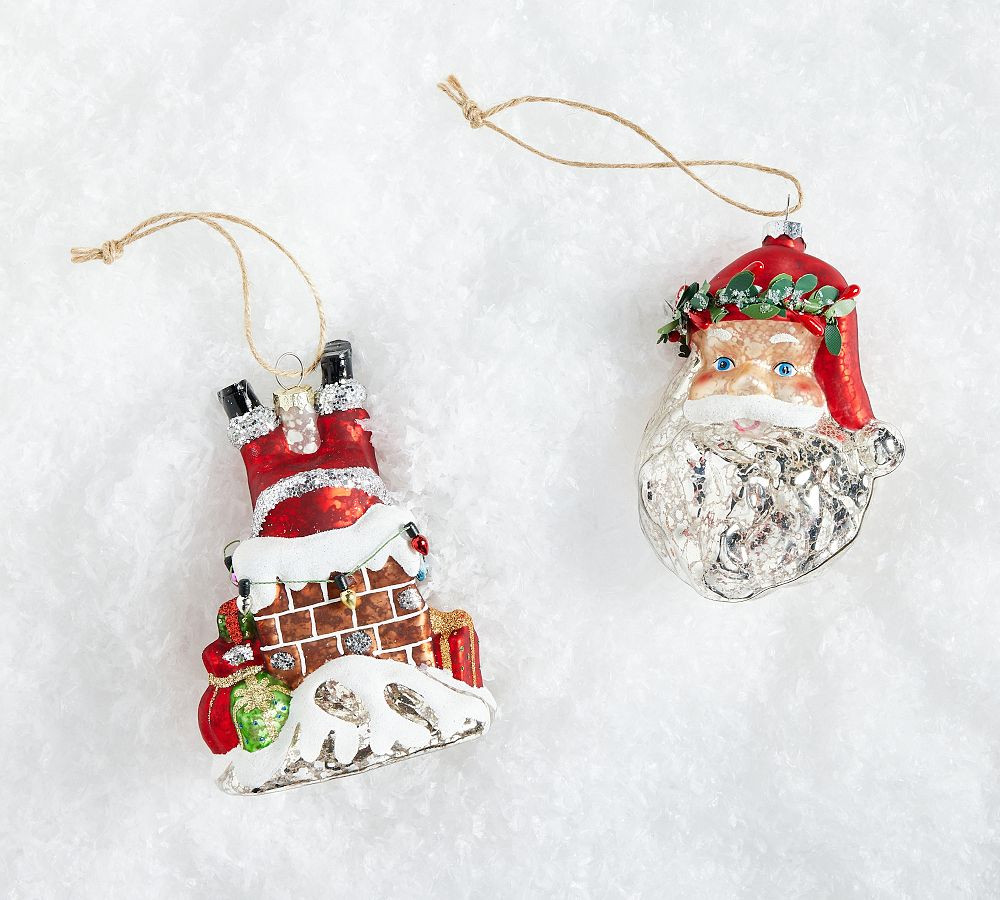 Nostalgic Santa Ornaments - Set of 2 | Pottery Barn (US)