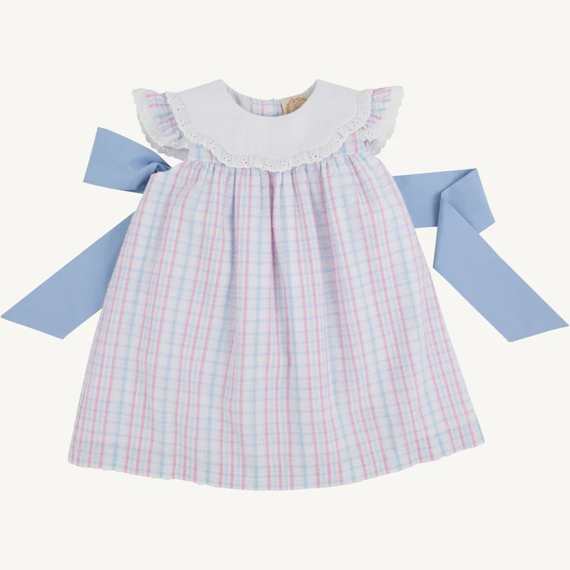 Beale Street Blue and Hamptons Hot Pink Sewanee Seersucker with Worth Avenue White | The Beaufort Bonnet Company