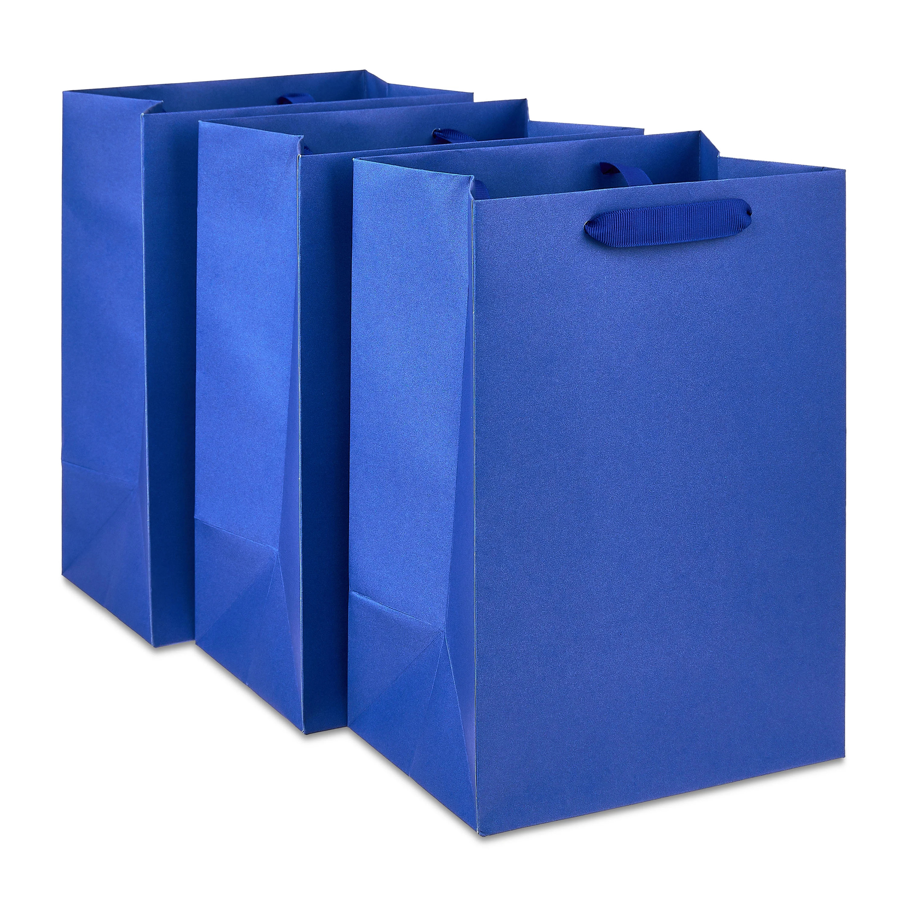 Large Blue Gift Bags, 7" x 10", 3 Count, by Way To Celebrate | Walmart (US)