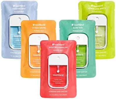 Touchland Power Mist Hydrating Hand Sanitizer FRESH 5-PACK | Mint, Citrus, Lemon Lime, Aloe, Wate... | Amazon (US)