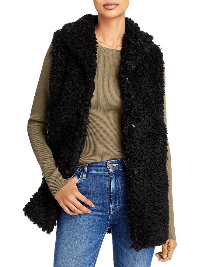 Longline Faux Shearling Vest | Bloomingdale's (US)