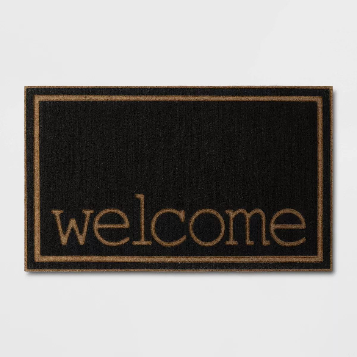 1'6"x2'6" 'Welcome' Embossed Doormat Black - Threshold™ | Target