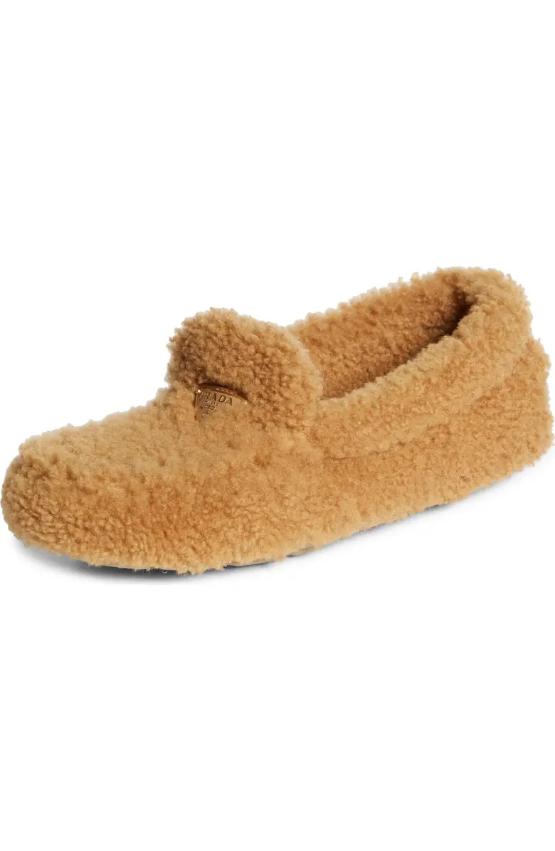 Prada Genuine Shearling Driving Shoe (Women) | Nordstrom | Nordstrom
