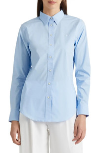 Click for more info about Lauren Ralph Lauren Easy Care Stretch Cotton Shirt | Nordstrom