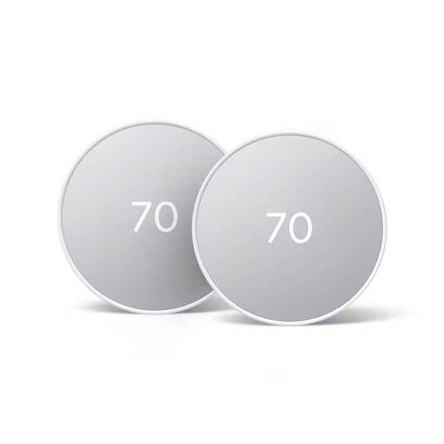 Google Nest Smart Thermostat 2-Pack - Snow | Lowe's