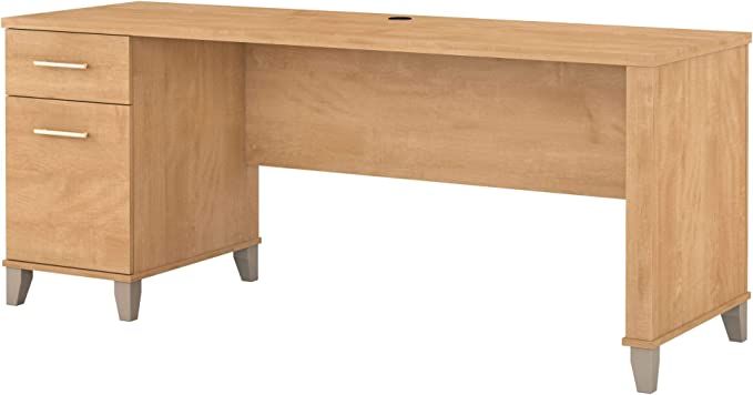 Bush Furniture Somerset 72W Office Desk with Drawers in Maple Cross | Amazon (US)