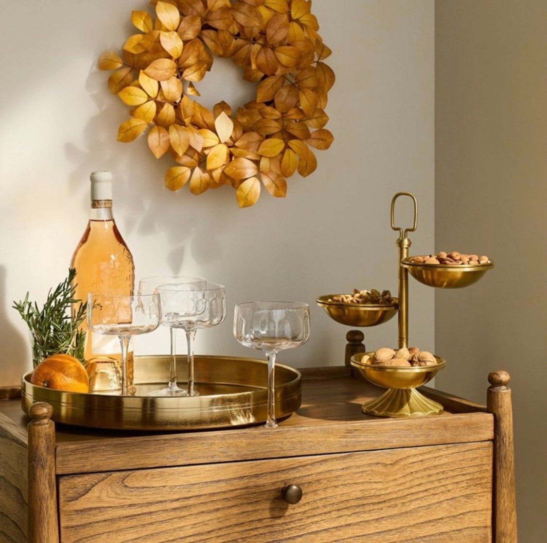 Impress your guests by serving tasty treats in this Brass Tiered Snack Serving Bowls Set from Hearth & Hand™ with Magnolia. This serving set comes with three tiered round bowls attached to a long sleek handle in a brass finish for a luxurious touch. It features a built-in top handle and boasts a pedestal base with ornamental design for easy placement 🤎

#LTKfoodie #LTKSeasonal #LTKHome