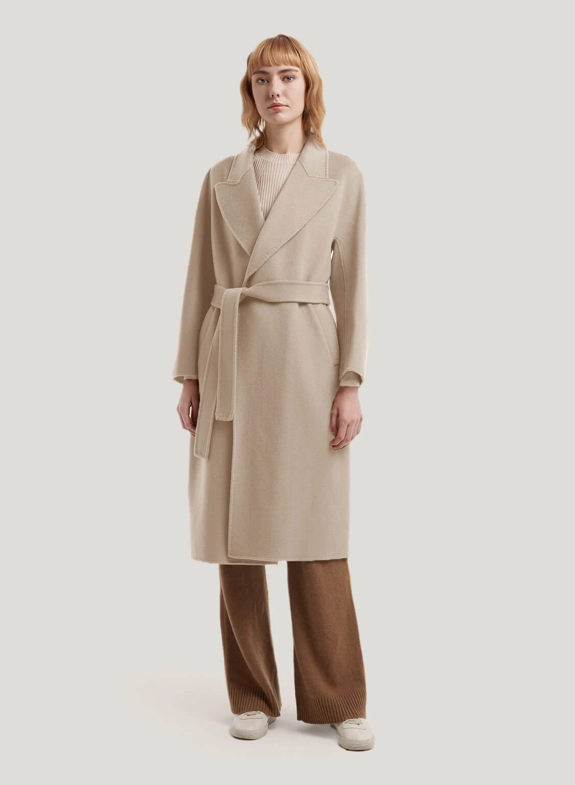 Single Breasted 100% Wool Longline Coat | Gentle Herd