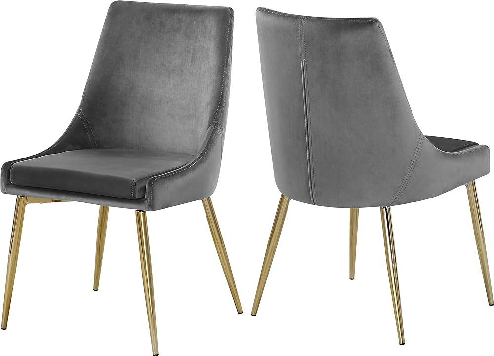 Meridian Furniture Karina Collection Modern | Contemporary Velvet Upholstered Dining Chair with S... | Amazon (US)