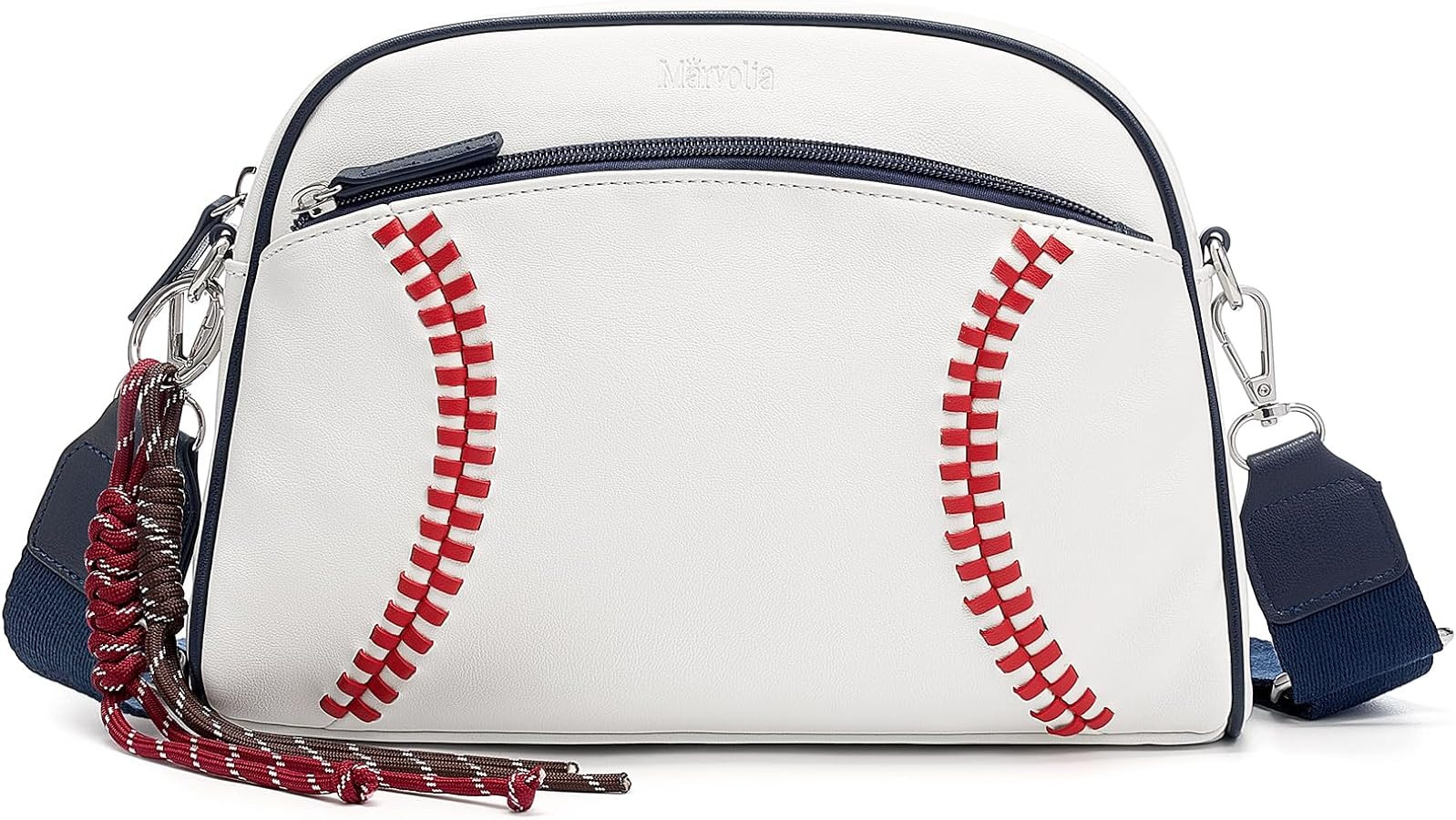 Marvolia Crossbody Bags for Women - Baseball Crossbody Purses Trendy PU Leather Small Shoulder Ba... | Amazon (US)